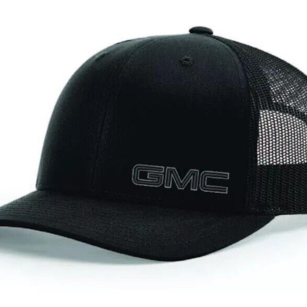 GMC Stealth trucker hat, GMC hat, GMC truck, Yupoong BRAND NEW Black